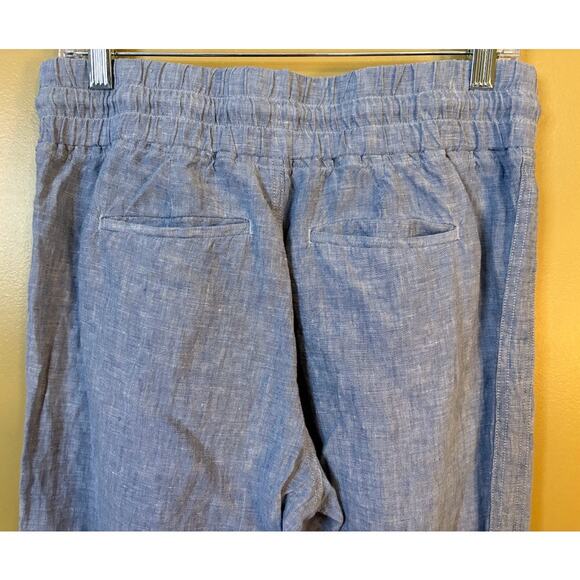 Athleta Women's Blue Cabo Linen Jogger Pants - Size 6 - Picture 8 of 9